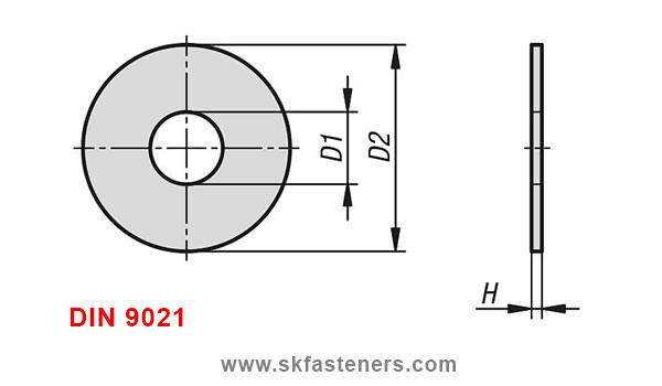 DIN 9021 Washers manufacturers exporters suppliers in india punjab ludhiana